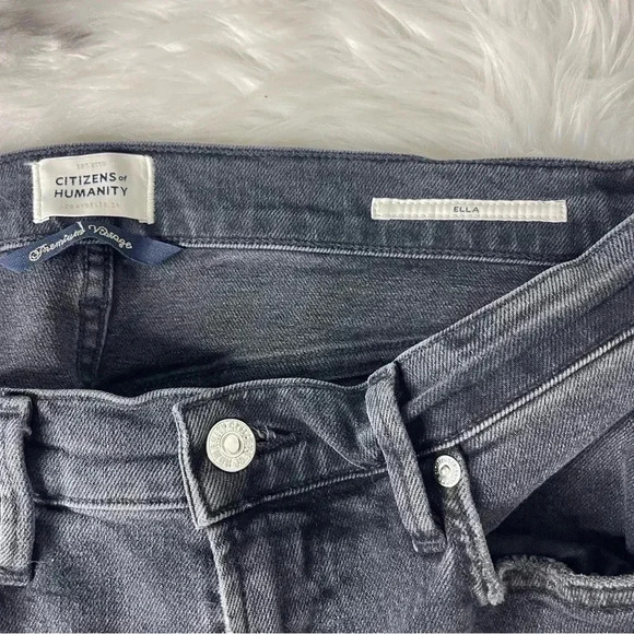 Citizens of Humanity Ella Gray Slim Crop Wash Jeans Denim Size 28 - Picture 4 of 9